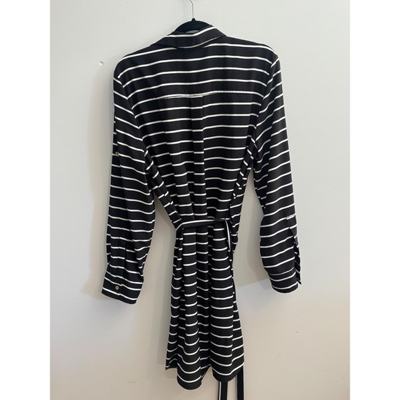 New York Company Womens Striped Button Down Shirt Dress with Belt XL - Picture 4 of 4